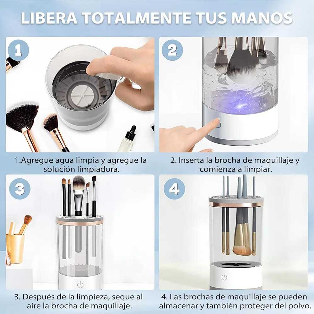El limpiador de brochas de maquillaje