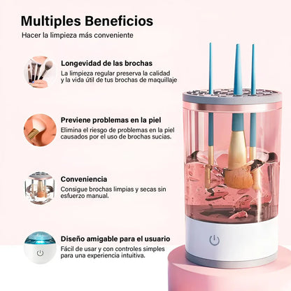 El limpiador de brochas de maquillaje